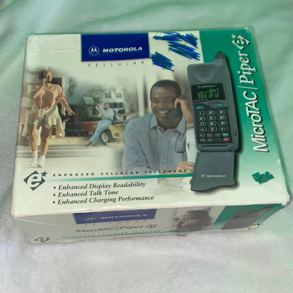 🔥 Motorola MicroTAC Piper E Enhanced Gray ( CellularOne ) Vintage Phone …